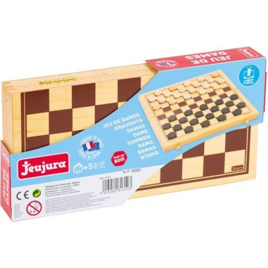 Jeux de Dames Coffret Pliant - Jeu Jura - Jeux classiques - Jeujura