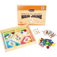 Coffret de jeux traditionnels en bois : le nain jaune - Jeujura 2