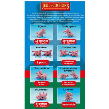 Jeu de cochons - Jeu de dés original - Oya