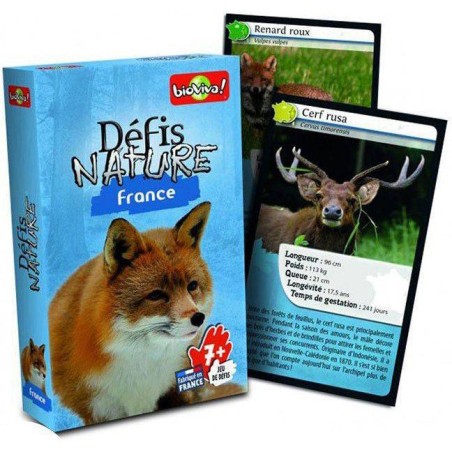 Défis Nature France - Jeu de cartes pédagogique dès 7 ans - Bioviva