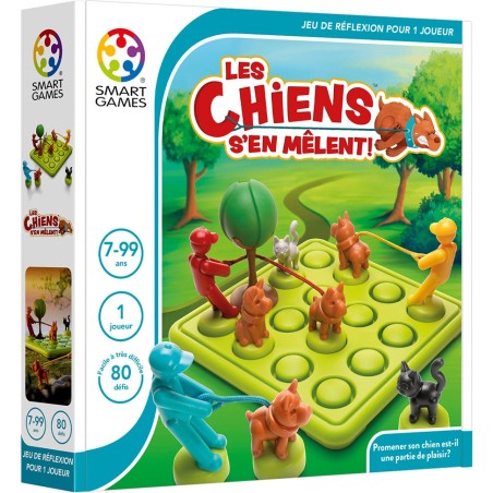 Jeu de réflexion : les chiens s'en mêlent - 80 défis - smart - Smartgames