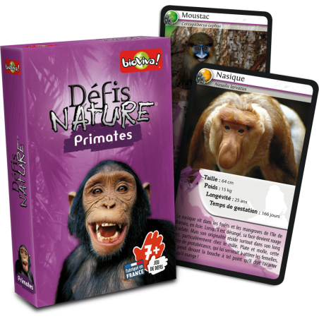 Défis Nature Primates - Jeu pédagogique dès 4 ans - Bioviva