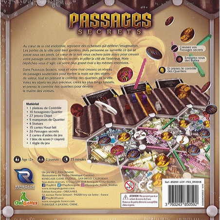 Passages Secrets - Jeu de Statégie pour 2 joueurs - Renegade Game Studio