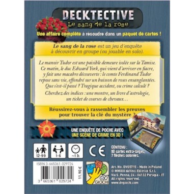 Decktective - Le Sang de la Rose - Jeu d'enquête - Supermeeple