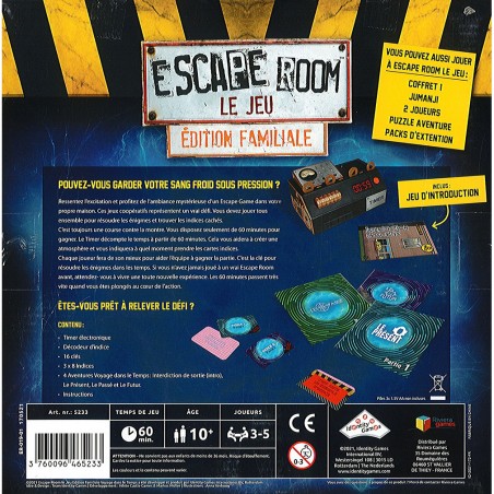 Escape Room - Le Voyage dans le temps - Riviera Games - Jeux de société - Identity Games