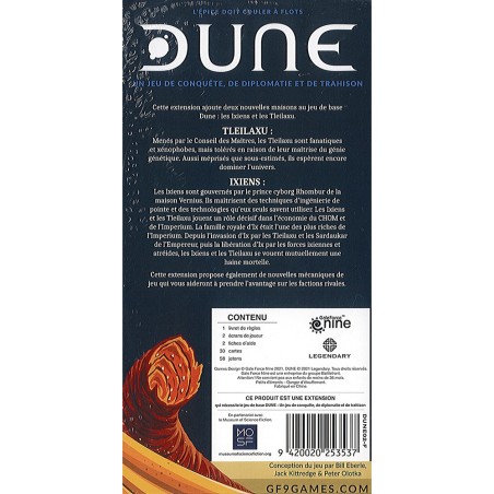 Dune - Extension 1: Ixians & Tleilaxu - Jeux de société - Gale Force Nine