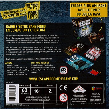 Escape Room 2 joueurs - Horreur - Accessoires - Riviera Games