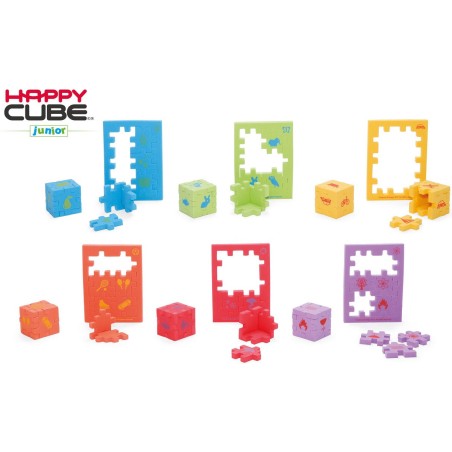 Happy Cube 6 Colour Pack Junior - Jeux de société - Smart Games - Smartgames