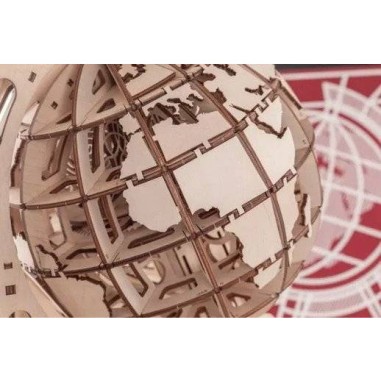 Maquette Globe 3D mobile en bois - Puzzle - Mr. Playwood