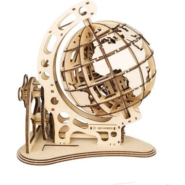Maquette Globe 3D mobile en bois - Puzzle - Mr. Playwood