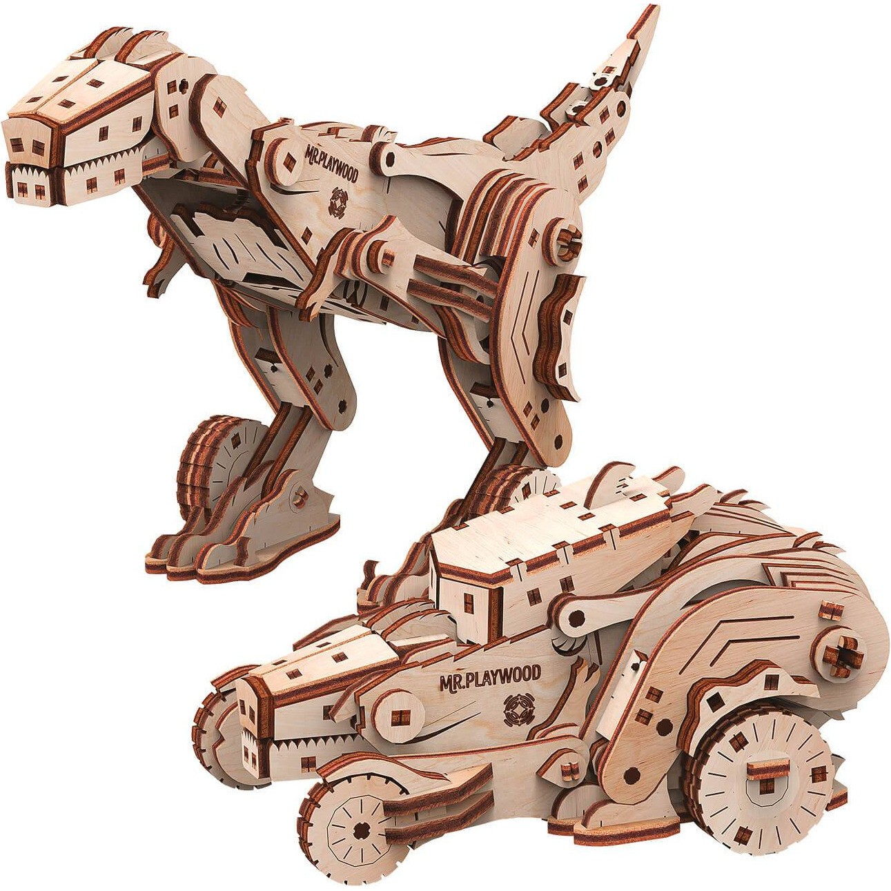 Dinocar modèle 3D mobile en bois Mr. Playwood