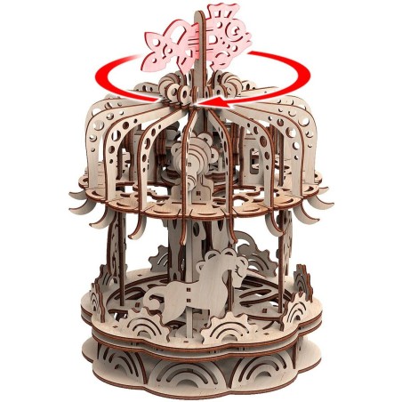 Maquette Carrousel mobile 3D en bois - Puzzle - Mr. Playwood