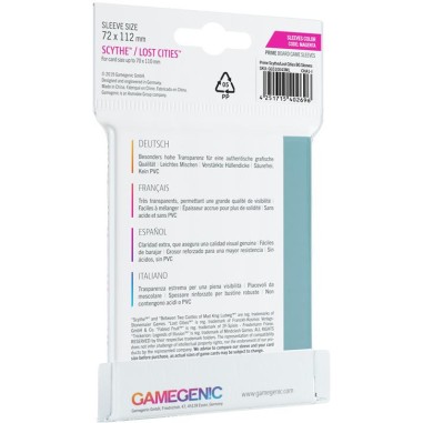 72x112mm - Lot de 60 protège-cartes Prime - Esprit Jeu - Gamegenic