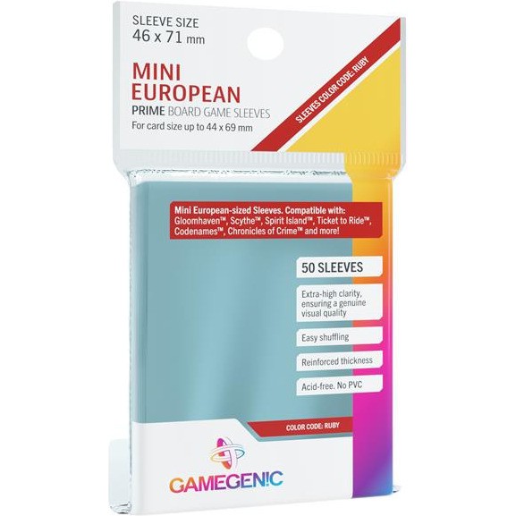 46x71mm Lot de 50 protègecartes Prime Mini Euro Gamegenic