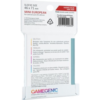 : 50 Prime Sleeves 46x71 Mini Européen - Accessoires - Gamegenic