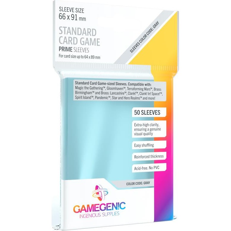 66x91mm Lot de 50 protègecartes Prime Standard Gamegenic