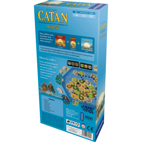 Catan - Extension Marins 5-6 joueurs - Jeu de société - Zman Games - Kosmos