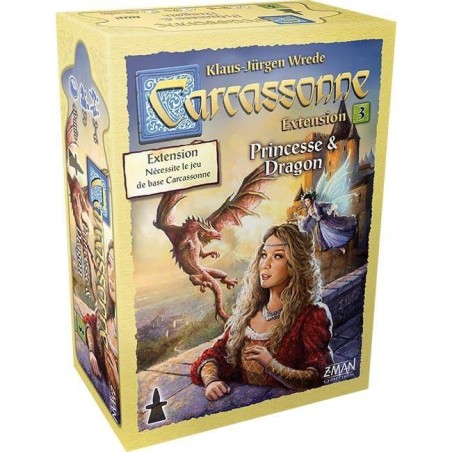 Carcassonne: Extension 3 - Princesse et Dragon - Jeu de société - Zman Games - Filosofia Games