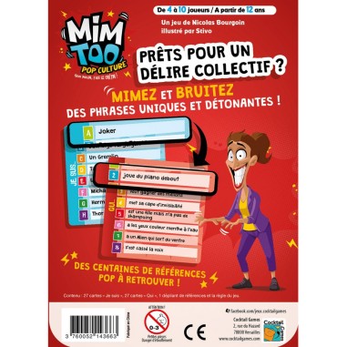 Mimtoo Pop Culture - Cocktail games - Jeux de société - Asmodée