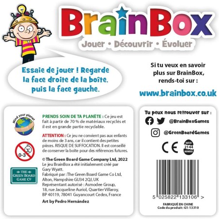 Brain Box - Des Tout Petits - Jeu de société - Green Board Game Company - Asmodée