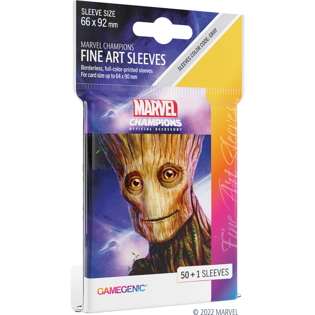 Gg : 50 sleeves Marvel Champions Fine Art Groot Gamegenic