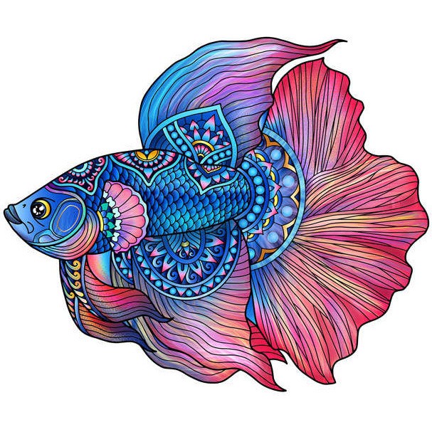 Rainbow Puzzle en bois Poisson 112 pièces Gigamic