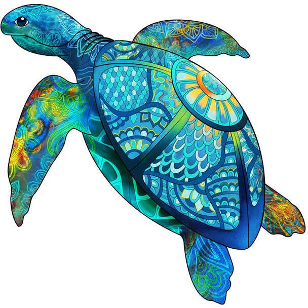 Rainbow Puzzle en bois Tortue 125 pièces Gigamic