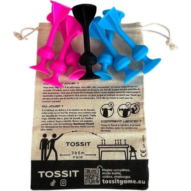 Tossit : Rose - Bleu Clair - Jeu classique - Gigamic