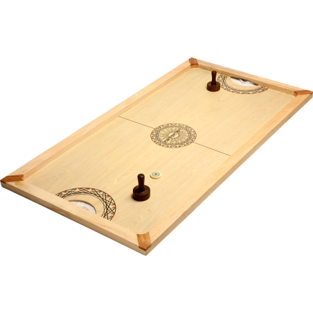 Shuffle Puck ou Air Hockey Mango 130 cm - Jeux classiques - Jeux de société - Carrom Art