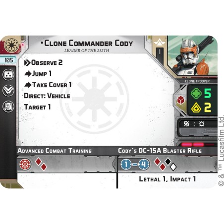 Commandant Clone Cody - Extension Commandant - Star Wars Légion - Fantasy Flight Games