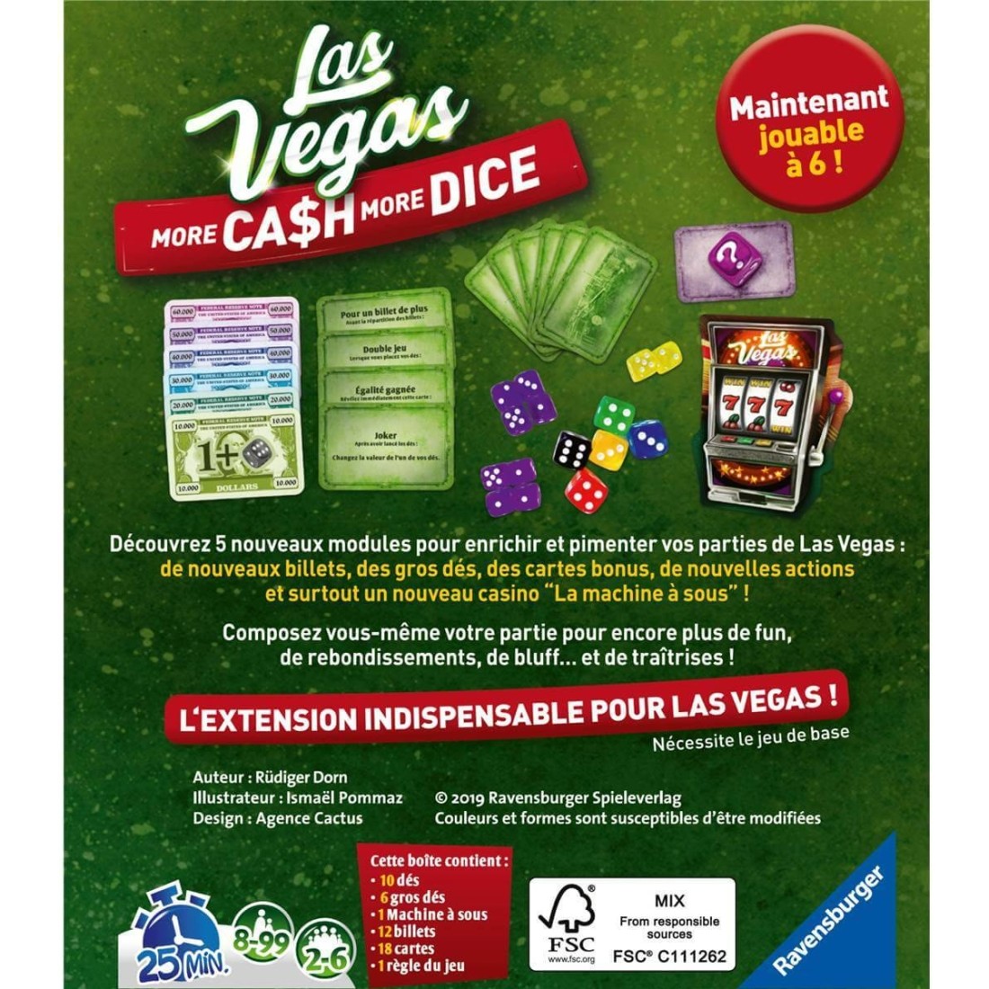 Jeu de casino : las vegas - more cash more dice - Ravensburger