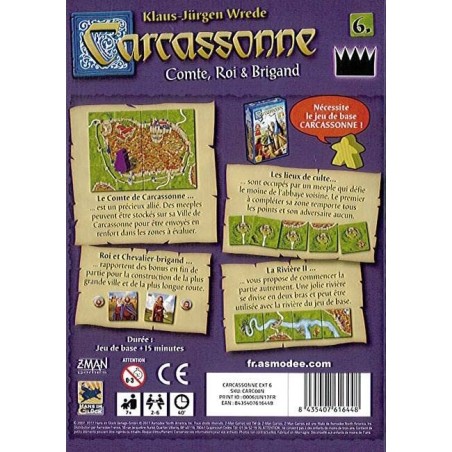 Carcassonne: Extension 6 - Comte, Roi et brigand - Jeu de société - Zman Games - Z-man Games