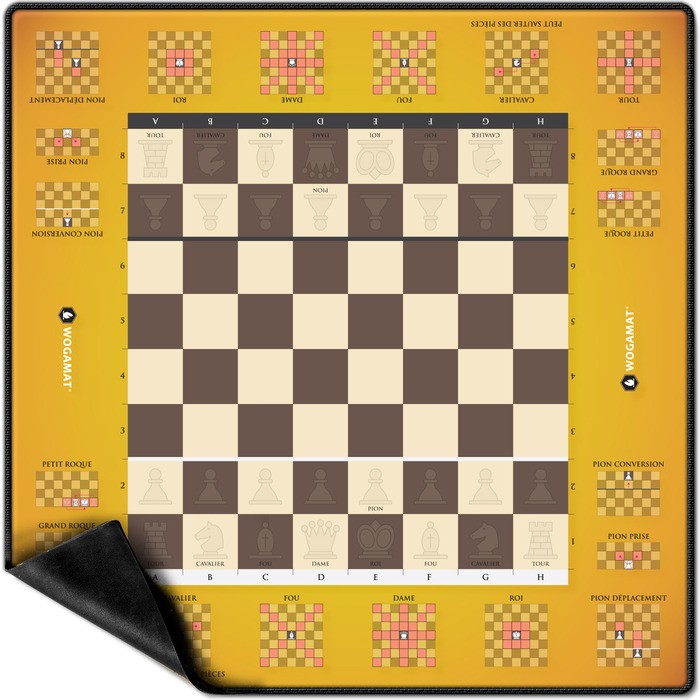 Tapis Échiquier pédagogique 50cm Taille 4 Wogamat