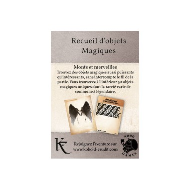 Boite de 50 cartes recueil d’objets magiques Marché Noir - Kobold Erudit