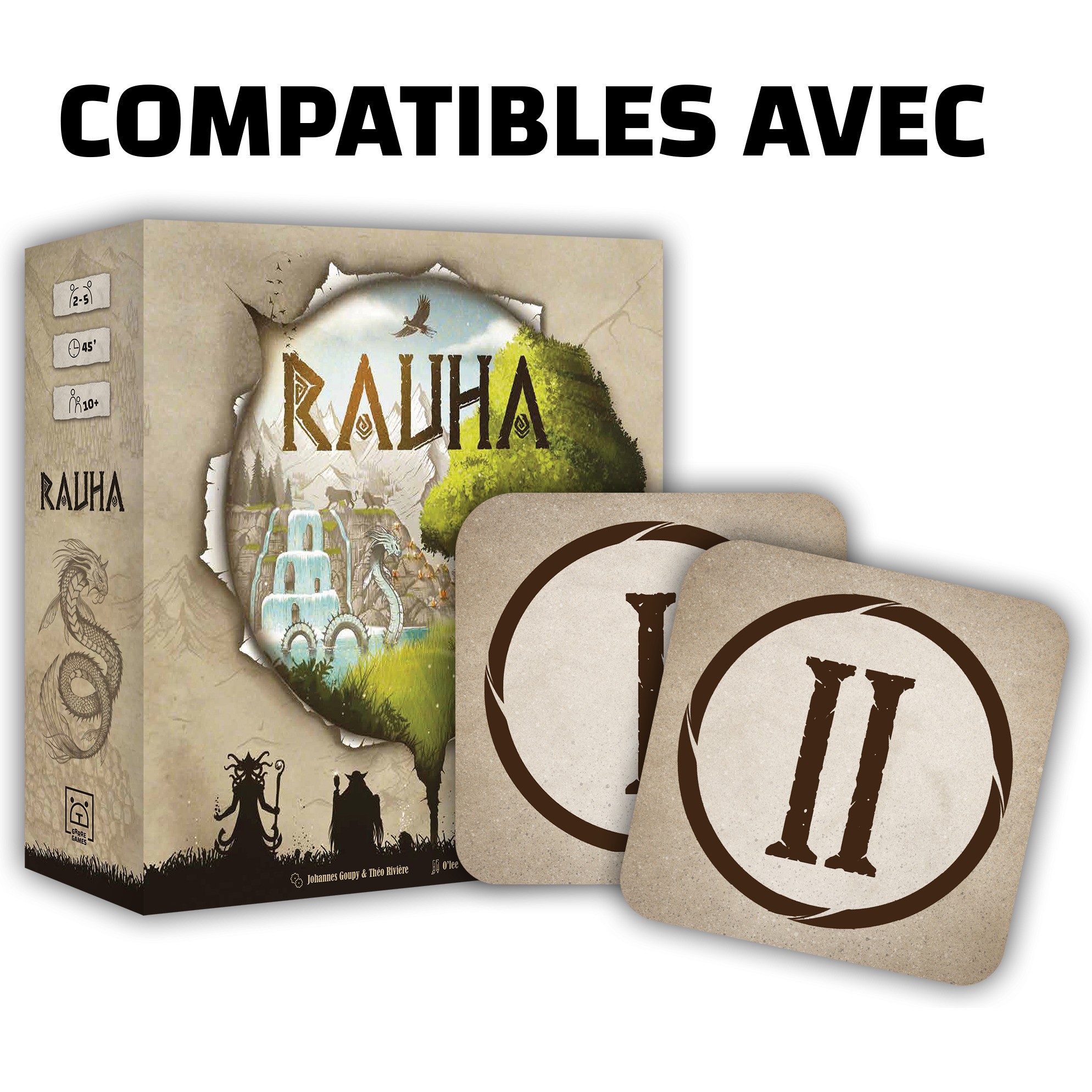 65x65mm Lot de 82 protègecartes Carrés. Grrre Games