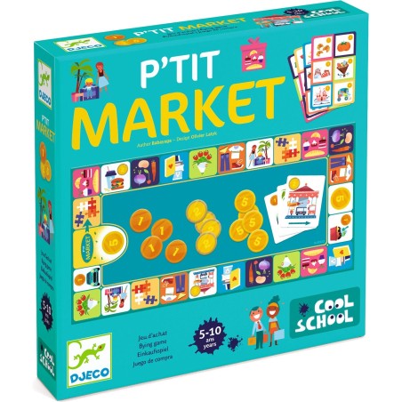 Jeu P'tit Market - Jeu de parcours et d'achat - Djeco