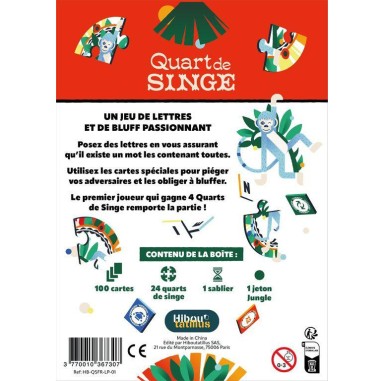 Quart de Singe - Blanc Manger Coco - Jeux de société - Hiboutatillus