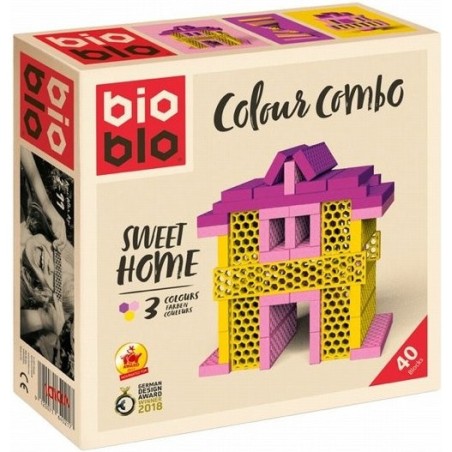 Mini box rose jaune violet 40 briques - Bioblo Mini box rose jaune violet 40 briques - Bioblo