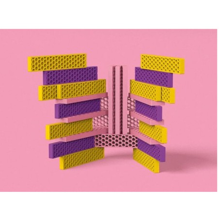 Mini box rose jaune violet 40 briques - Bioblo Mini box rose jaune violet 40 briques - Bioblo