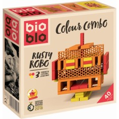 Mini box orange jaune rouge 40 briques - Bioblo