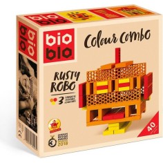 Mini box orange jaune rouge 40 briques - Bioblo 2