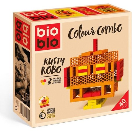 Mini box orange jaune rouge 40 briques - Bioblo Mini box orange jaune rouge 40 briques - Bioblo