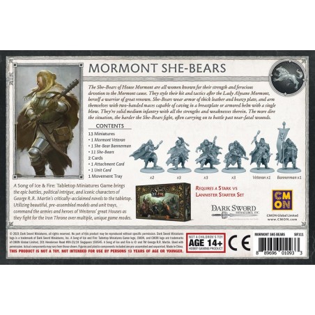 Le Trône de Fer: le Jeu de Figurines - Ourses Mormont - Jeux de figurines - Cmon Le Trône de Fer: le Jeu de Figurines - Ourses Mormont - Jeux de figurines - Cmon