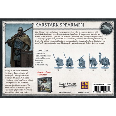 Le Trône de Fer: le Jeu de Figurines - Lanciers de la Maison Karstark - Jeux de figurines - Cmon Le Trône de Fer: le Jeu de Figurines - Lanciers de la Maison Karstark - Jeux de figurines - Cmon
