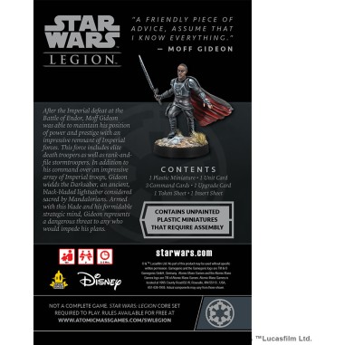 Star Wars : Légion - Moff Gideon - Extension Commandant - Jeux de Figurines - Atomic Mass Games
