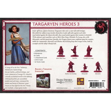 Le Trône de Fer: le Jeu de Figurines - Héros Targaryen Iii - Jeux de figurines - Cmon