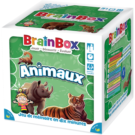 Brain Box - Animaux - Jeu de société - Green Board Game Company - Bezzerwizzer Studio