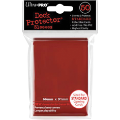 Ultra Pro : 50 sleeves Standard Rouge
