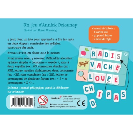 Mirodingo Syllabes et Mots - Jeu Pédagogique - Aritma