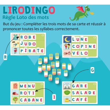 Mirodingo Syllabes et Mots - Jeu Pédagogique - Aritma